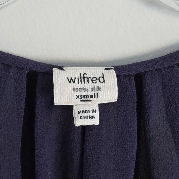 ARITZIA | Wilfred 100% SILK sheer Blouse Purple Sz XS - Picture 4 of 6